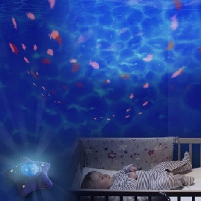 Pabobo x Kid Sleep Musical and Luminous Night Light - Children and Baby -  Whale Shaped Plush - Water Projector - Nomad - Lamp - Ceiling - Aqua Dream  - Blue : : Bébé et Puériculture