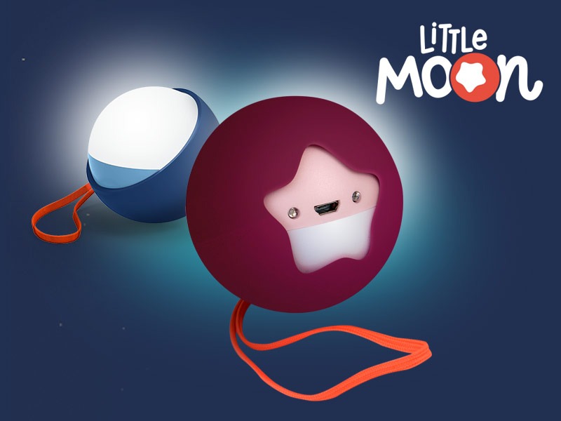 Veilleuse nomade bébé LED Little Moon Bleu Pabobo - Dröm